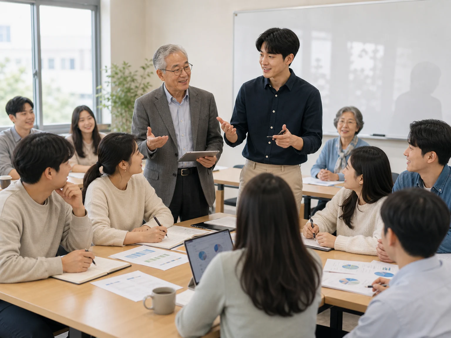 법무·세무·재무 컨설팅 — 청년 수강생과 시니어 멘토가 함께하는 생활금융 교육 현장