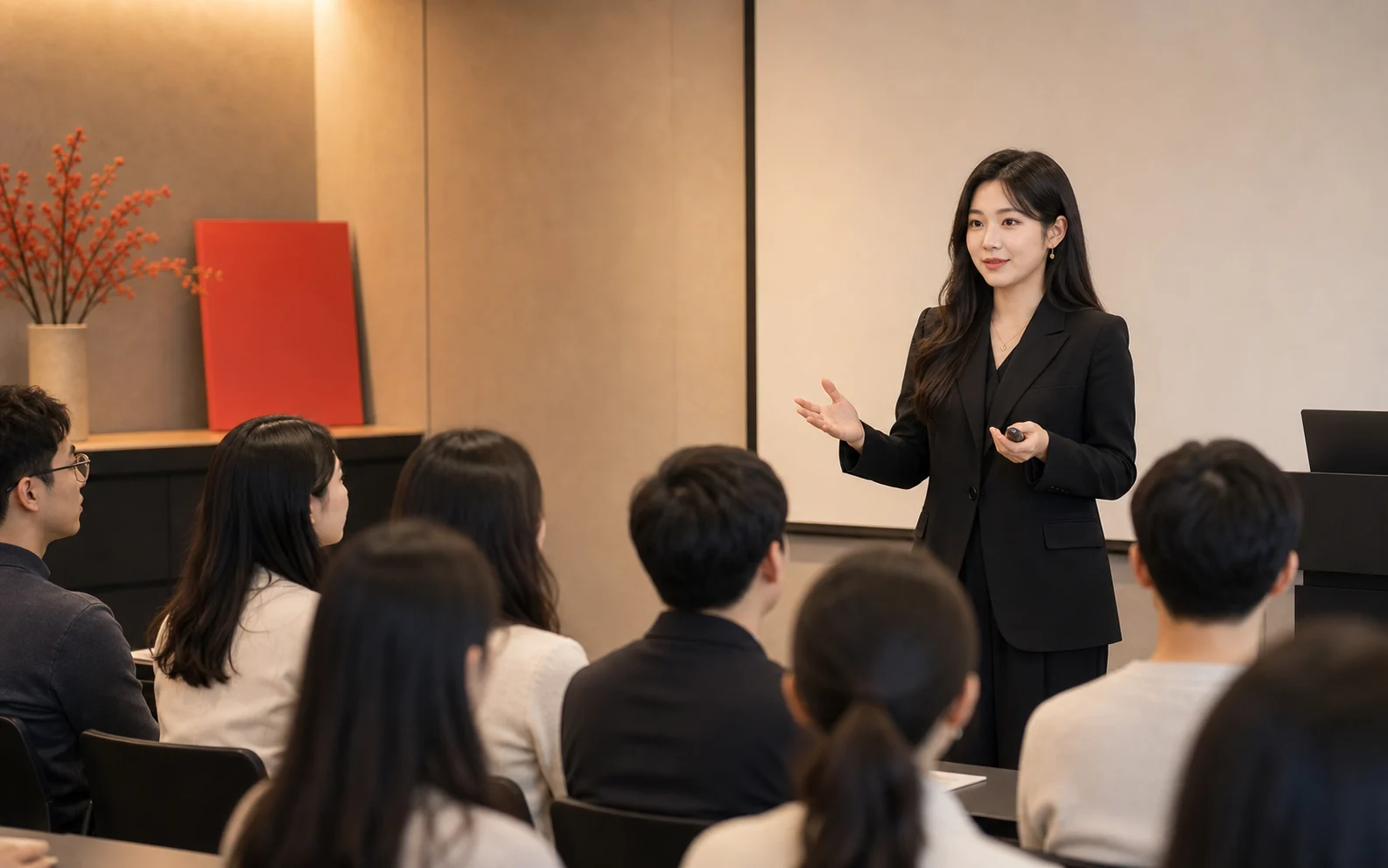 전문가가 MSC 커뮤니티 구성원에게 강의하는 모습